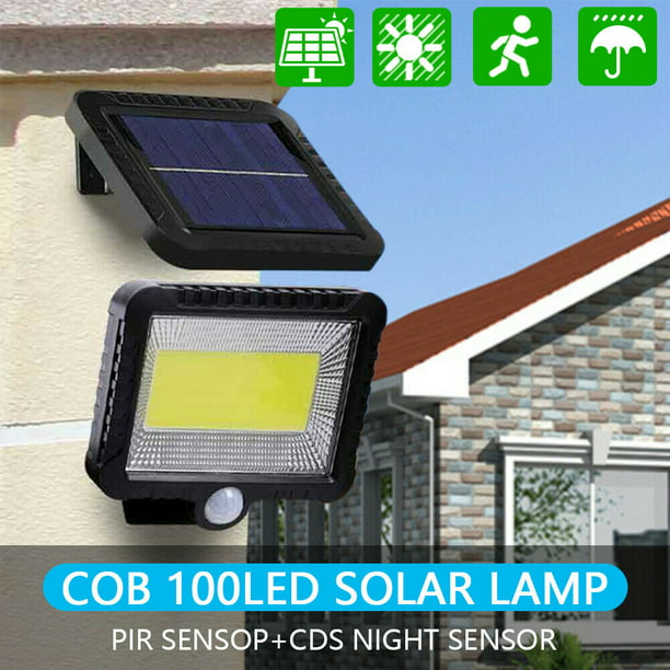 COB 100LED Solar Motion Sensor Wall Light Outdoor Waterproof Garden Lamp